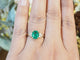 Anel 56 Anel esmeralda 2 ct em ouro amarelo 18 kt e diamantes 58 Facettes F5069