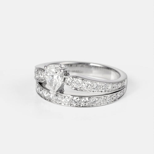 戒指 50 Chaumet Joséphine - 白金和钻石戒指 58 Facettes -