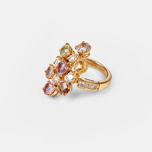 Bague 50 BVLGARI Allegra - Bague en or jaune, diamants et saphirs 58 Facettes 282