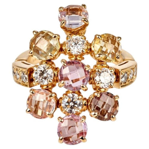 Bague 50 BVLGARI Allegra - Bague en or jaune, diamants et saphirs 58 Facettes 282