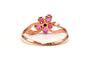 Bague 60 Bague Art Nouveau en or jaune, saphirs roses et perles 58 Facettes B868