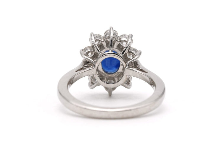 Bague 55 Bague contemporaine en or blanc, saphir et diamants 58 Facettes 23713