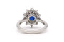 Bague 55 Bague contemporaine en or blanc, saphir et diamants 58 Facettes 23713