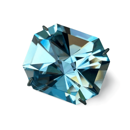 Aigue-marine du Pakistan – 11,77 carats, Taille Seewatch 58 Facettes #24-122-AMLBSW