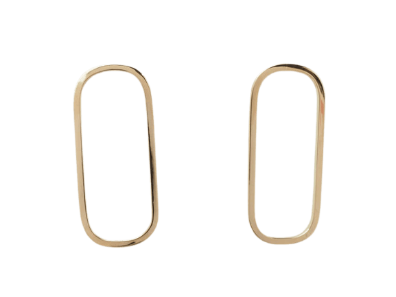 Boucles d'oreilles Boucles d’oreilles rectangulaires allongées en or jaune 58 Facettes 33730