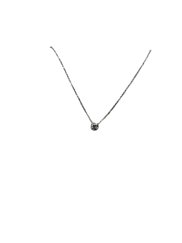 Collier Collier solitaire en or blanc et diamant 58 Facettes Collier