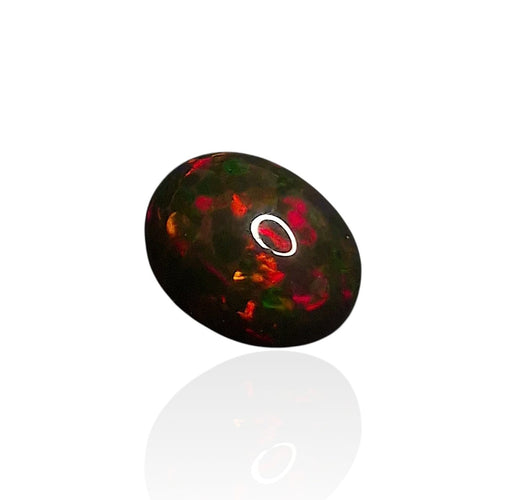 Montre Opale Noire d’Éthiopie "Feux Néon" — 5,77 cts 58 Facettes #26-016-OPNRCB