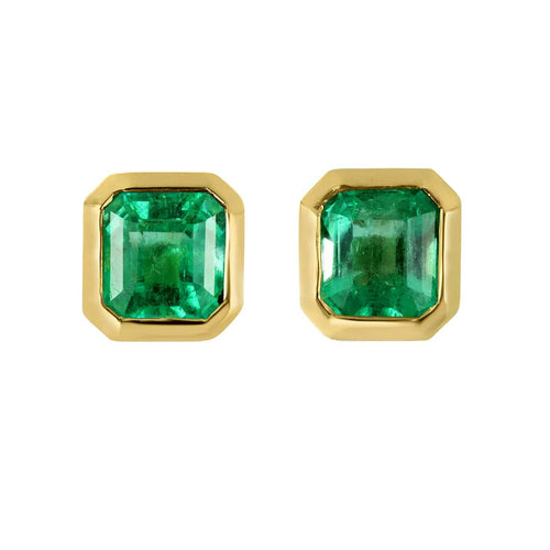 Boucles d'oreilles Boucles d'oreilles en or 18K et émeraudes taille Asscher 58 Facettes GER1051YG