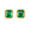 Boucles d'oreilles Boucles d'oreilles en or 18K et émeraudes taille Asscher 58 Facettes GER1051YG