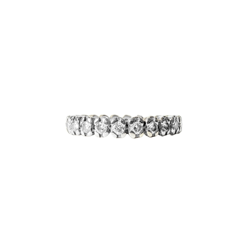 Wedding band American - White gold and diamond ring 