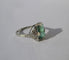 Bague 54 Bague Art déco en or blanc 18k, émeraude et diamants 58 Facettes Bague