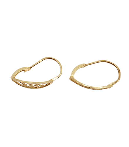 Boucles d'oreilles Dormeuses vintage Art nouveau en or 18k filigrané 58 Facettes A07235