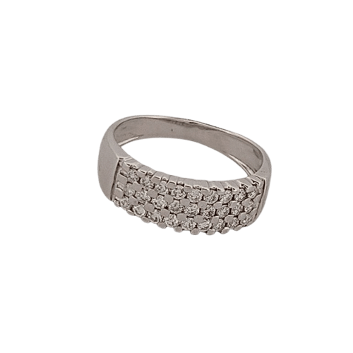 Bague 48 Bague en or blanc et diamants taille brillant 58 Facettes 3042191