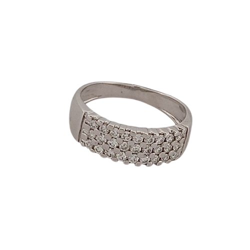 White gold ring with brilliant-cut diamonds 