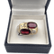 Bague en or jaune avec diamants et grenats 58 Facettes 364/26 C 175/26