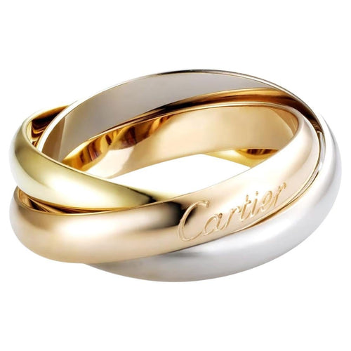 Bague 61 Cartier Trinity - Bague classique en trois ors 58 Facettes 372A26