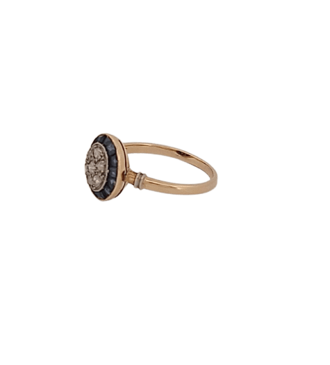 Bague 47 Bague en or jaune, saphirs et diamants 58 Facettes 2584666