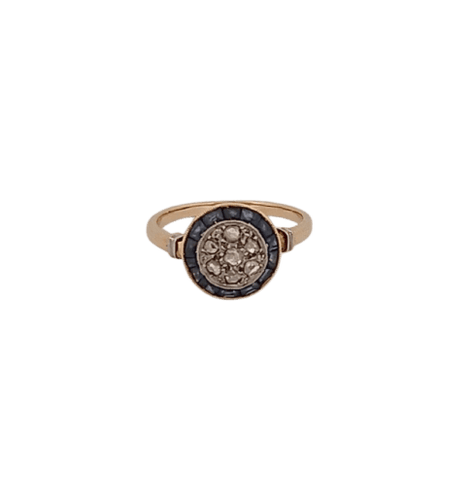 Bague 47 Bague en or jaune, saphirs et diamants 58 Facettes 2584666