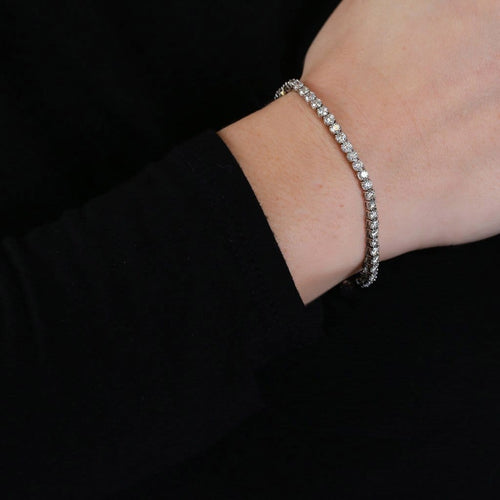 Bracelet Disco - Bracelet tennis en or blanc 18K et diamants 3,0 ct 58 Facettes GBT1332WG