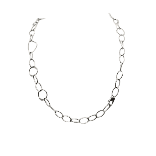 Collier Collier en or blanc 18 carats et diamants 58 Facettes #BT