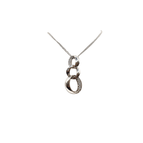 Collier Collier en or blanc 18 carats et diamants 58 Facettes #BT