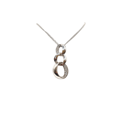 Collier Collier en or blanc 18 carats et diamants 58 Facettes #BT