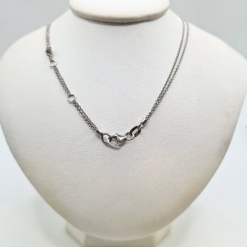 Collier Collier en or blanc 18 carats et diamants 58 Facettes #BT