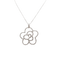 Collier Collier fleur en or blanc 18 carats et diamants 58 Facettes #5020