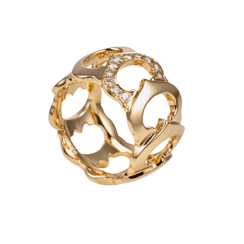Bague Cartier C de Cartier - Bague en or jaune et diamants 58 Facettes 301