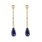 Boucles d'oreilles Boucles d'oreilles pendantes en or jaune, diamants et lapis-lazuli 58 Facettes P89L11
