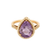Bague 52 Bague en or rose, améthyste poire et diamants 58 Facettes P50L8