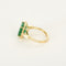 Bague 51.5 Bague solitaire en or jaune, émeraude et diamants 58 Facettes P8L7