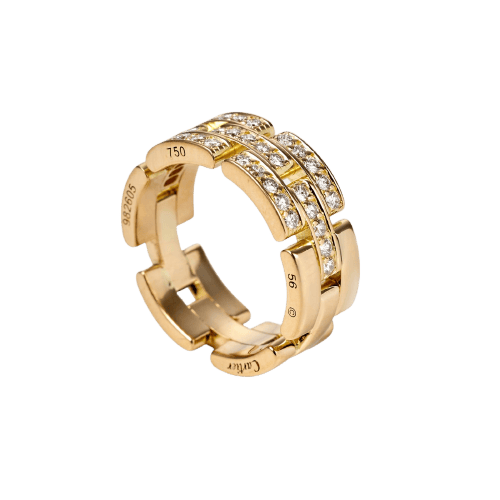 Bague 56 Cartier Maillon Panthère - Bague en or jaune et diamants 58 Facettes 137
