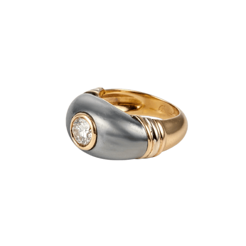 Bague 51 Cartier Panthère - Bague en or jaune, silverium et diamant 58 Facettes 299