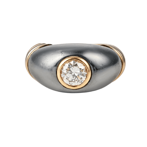 Bague 51 Cartier Panthère - Bague en or jaune, silverium et diamant 58 Facettes 299
