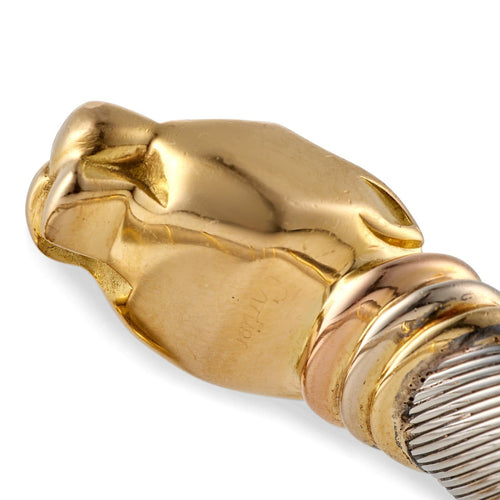 Bracelet Cartier Panthère - Bracelet en or jaune 18k et acier 58 Facettes 289