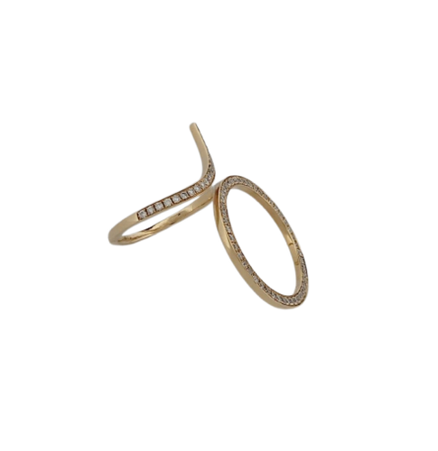 Bague 54 Bague d'apparat en or jaune et diamants 58 Facettes 2584513