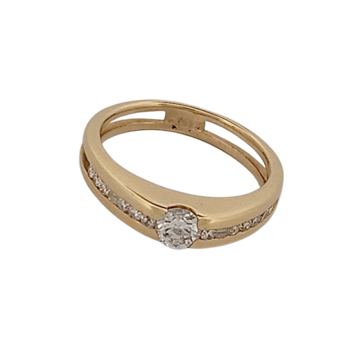 Bague 52 Bague en or jaune et diamants 58 Facettes 1665011-1665028