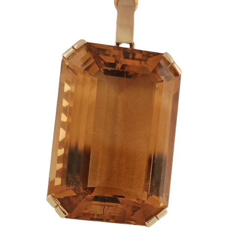 Pendentif Pendentif citrine en or jaune 58 Facettes 3042175