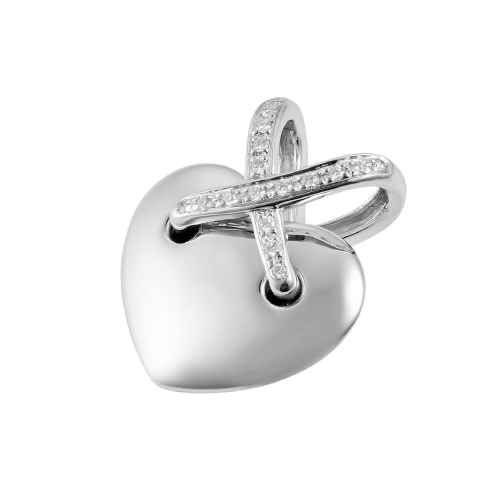 Pendentif Chaumet Liens - Pendentif cœur en or blanc et diamants 58 Facettes 98