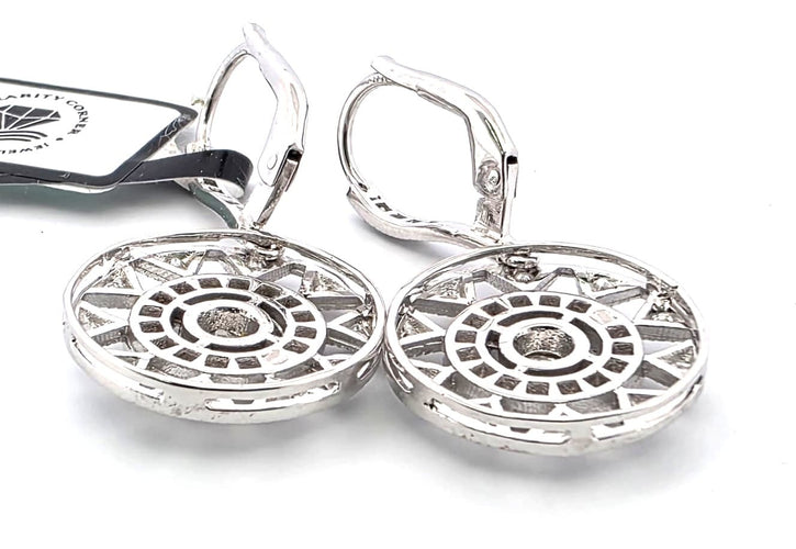 Boucles d'oreilles Boucles d'oreilles en or blanc 18 kt et diamants 58 Facettes 169/26 G