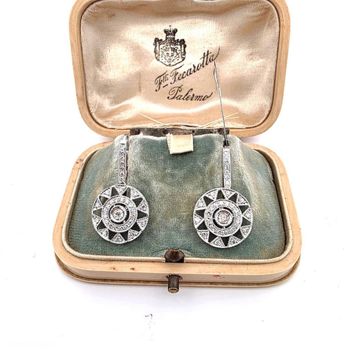 Boucles d'oreilles Boucles d'oreilles en or blanc 18 kt et diamants 58 Facettes 169/26 G