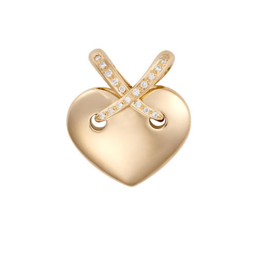 Pendentif Chaumet Liens - Pendentif cœur en or jaune et diamants 58 Facettes 280