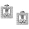 Boucles d'oreilles Chopard Happy Diamonds - Boucles d'oreilles carrées en or blanc et diamants 58 Facettes 257