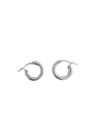 Boucles d'oreilles Boucles d'oreilles créoles en or blanc 18 carats 58 Facettes N57