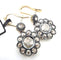 Boucles d'oreilles Boucles d'oreilles en or jaune 18 kt, argent et diamants taille rose 58 Facettes 299/26 F 190/26