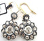 Boucles d'oreilles Boucles d'oreilles en or jaune 18 kt, argent et diamants taille rose 58 Facettes 299/26 F 190/26