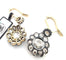 Boucles d'oreilles Boucles d'oreilles en or jaune 18 kt, argent et diamants taille rose 58 Facettes 299/26 F 190/26