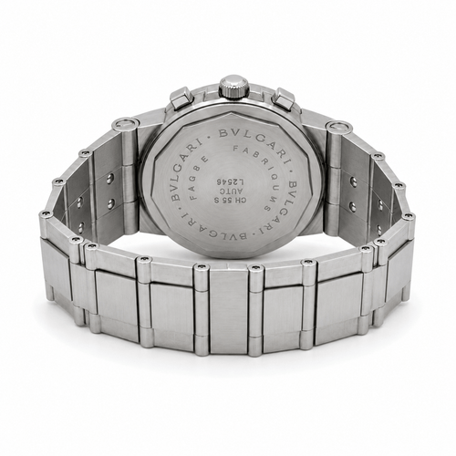 Montre Bulgari Diagono - Montre chronographe automatique en acier et diamants 58 Facettes 1.0001476/4