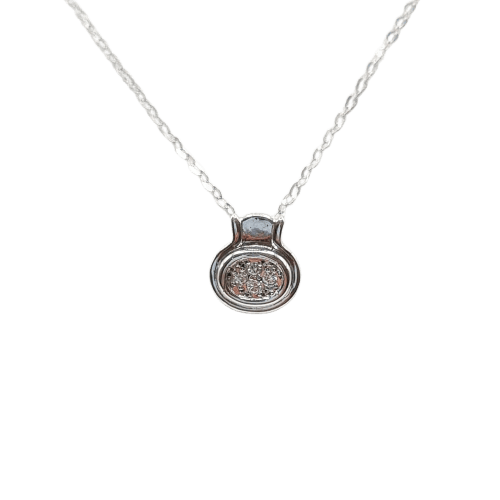 Collier Collier pendentif en or blanc 18 carats et diamants 58 Facettes #5023